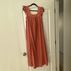 Ruffle short sleeve A Line Dress